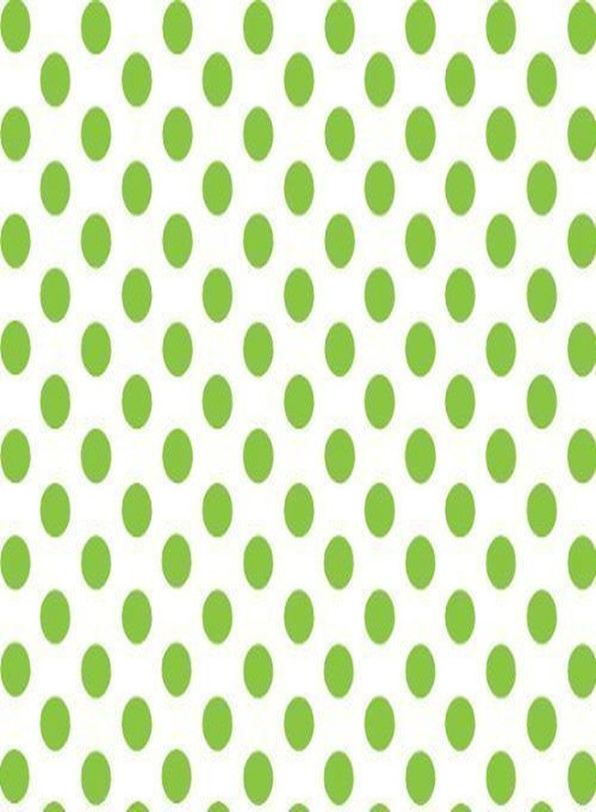 Green and White Polka Dot Tissue Paper - 20 Inch x 30 Inch - 48 XL Sheets